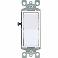 Leviton Decora Residential Grade 15 Amp Rocker Single Pole Switch, White S12-5601-2WS